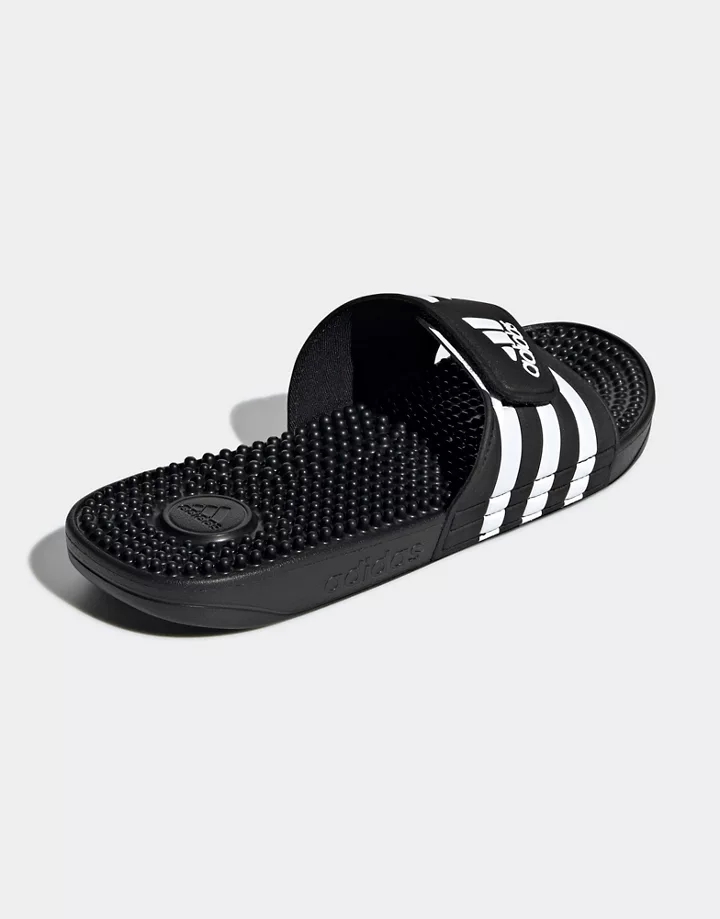Sandalias negras y blancas adissage de adidas Sportswear Negro 0XII5bxt