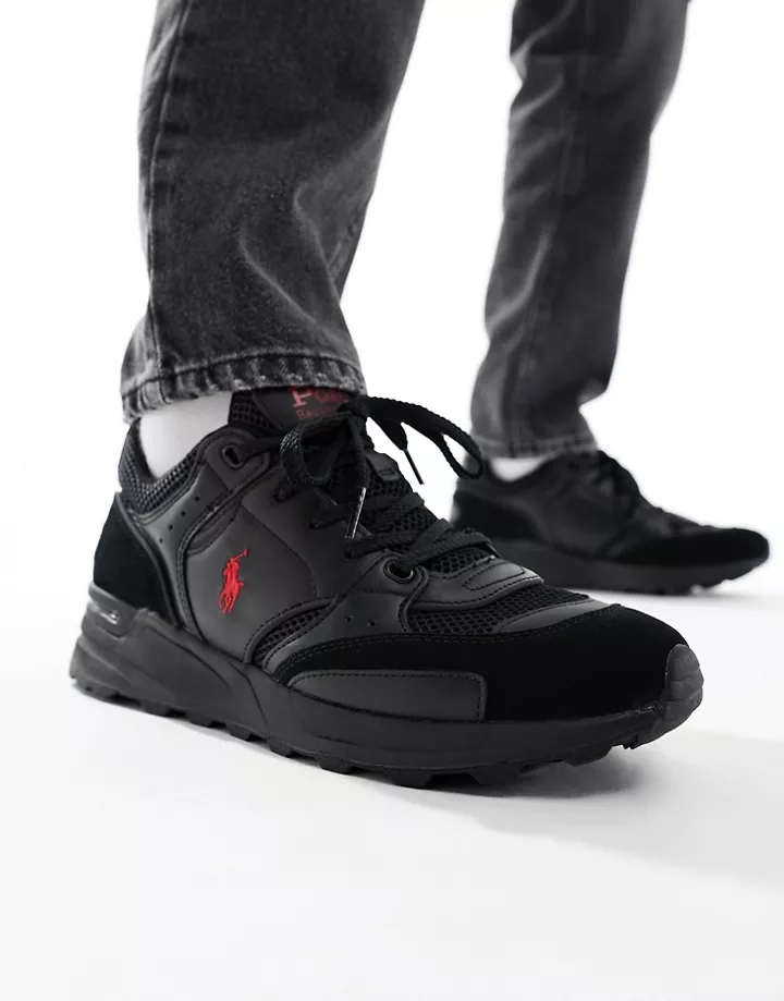 Zapatillas de deporte negras con logo rojo Trackster 20