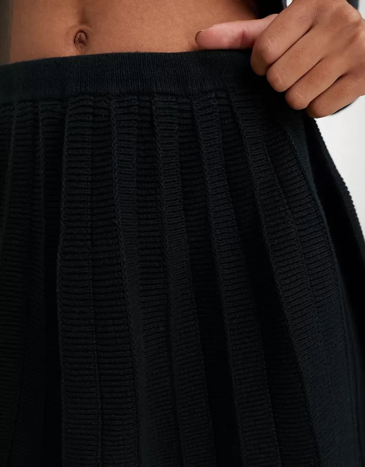 Minifalda negra plisada de Hollister Negro 0lDymmRx
