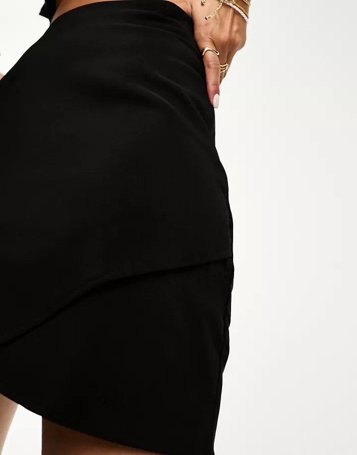 Minifalda negra cruzada de JDY Negro 1eOkymQe