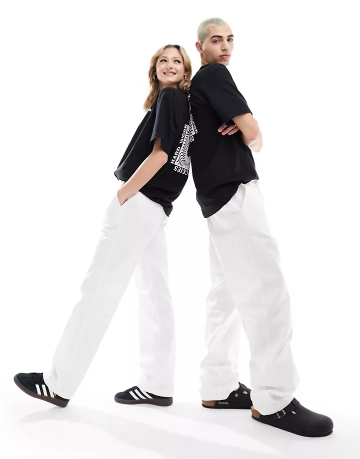 Pantalones blancos de corte recto 874 de Dickies Blanco 26LuRQtO