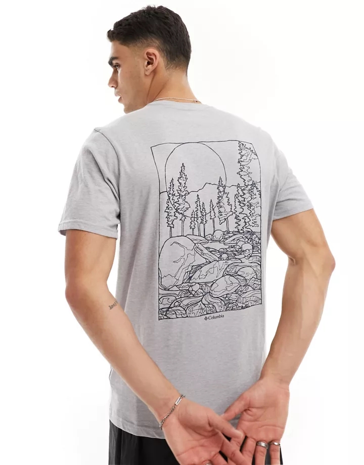 Camiseta gris con estampado en la espalda Rapid Ridge de Columbia Gris 2V5IfC64