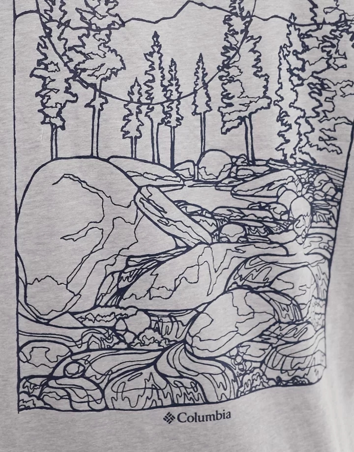 Camiseta gris con estampado en la espalda Rapid Ridge de Columbia Gris 2V5IfC64