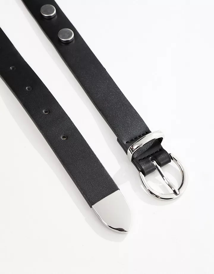 Cinturón negro para cintura y cadera con tachuelas de DESIGN Negro 35cFXa9R