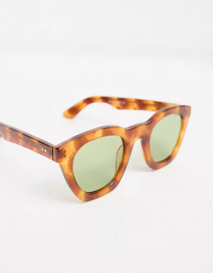 Gafas de sol efecto carey de estilo ojos de gato con lentes verde oliva Cut Sixty Four de Spitfire Marrón 3MWyHOMb