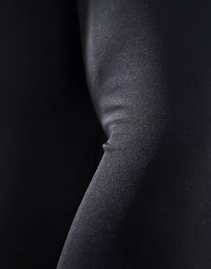 Camiseta interior negra deportiva ajustada de manga larga de tejido térmico de 4505 Negro 3VXeVL08