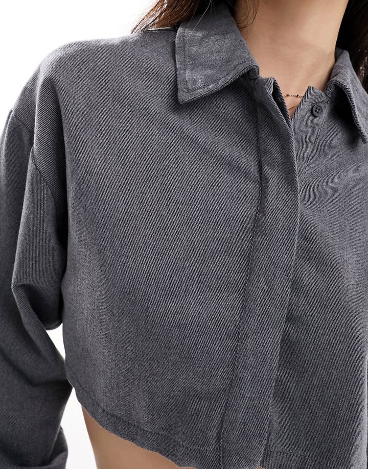 Camisa corta gris de franela cepillada de DESIGN (parte de un conjunto) Gris 3d27dkfN