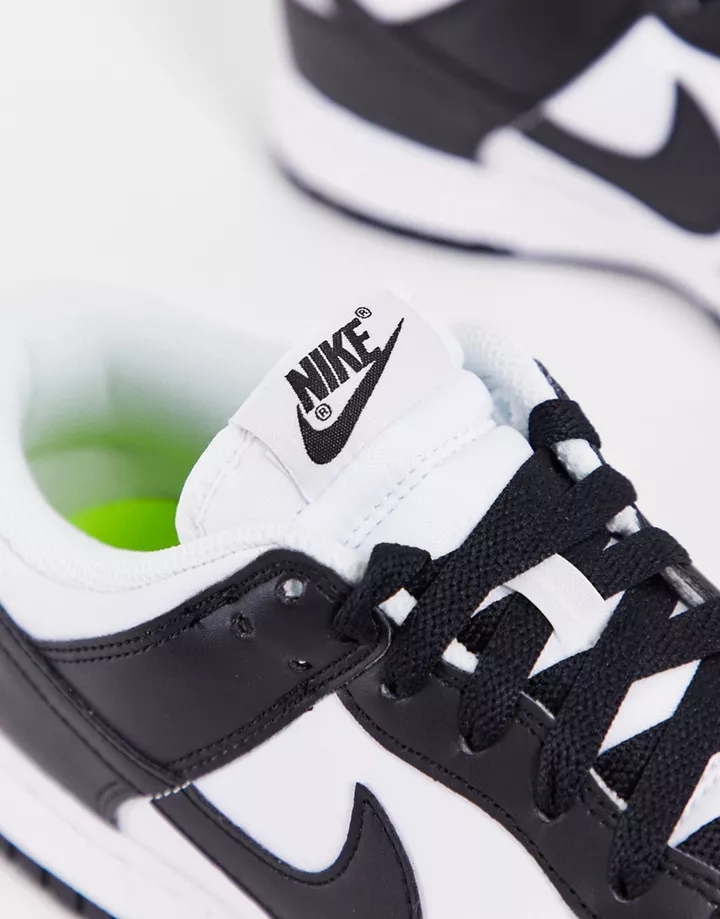 Zapatillas de deporte blancas y negras Dunk Low de Nike Blanco 49KLstG6