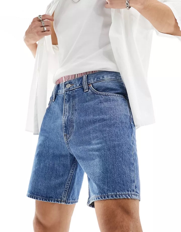 Pantalones cortos dad con lavado medio de Tommy Jeans (parte de un conjunto) Denim medio 4JF8gWHO