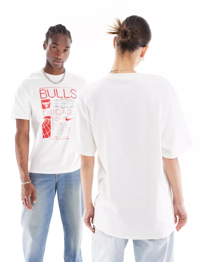 Camiseta roja y blanca unisex con logo de los Chicago Bulls de la NBA de Nike Basketball Vela 50grvLwm