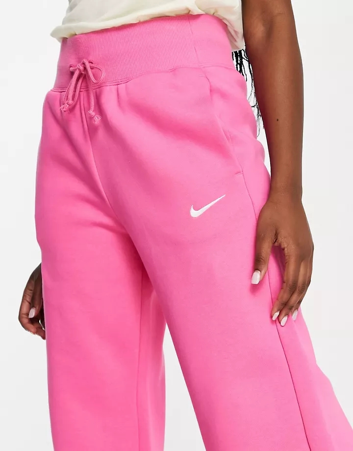 Joggers rosas de pernera ancha y talle alto con logo pequeño de Nike Rosa 5KV0OIWx