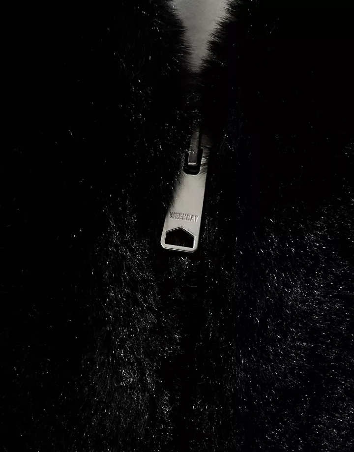 Chaleco negro de piel sintética Alasadair exclusivo en de Weekday Negro 5V6KH2vz