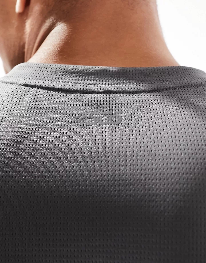 Pack de 2 camisetas deportivas de color negro y gris con logo de tejido de secado rápido Icon de 4505 Negro/gris 5y5kn2rN