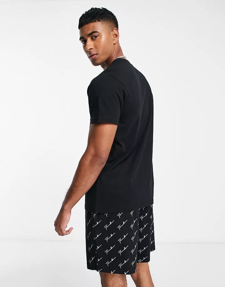 Pijama corto negro con logo de texto Jo de Threadbare Negro 6ltaPGg9