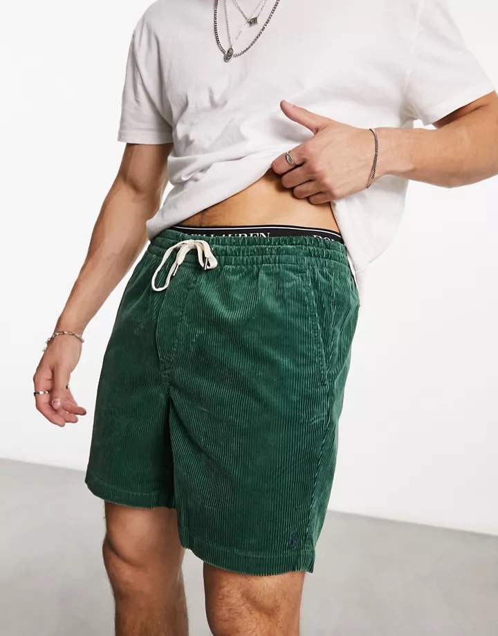 Pantalones cortos chinos verde bosque de corte clásico extragrande sin pinzas de pana Prepster de Polo Ralph Lauren Verde bosque 7MBYh5JX