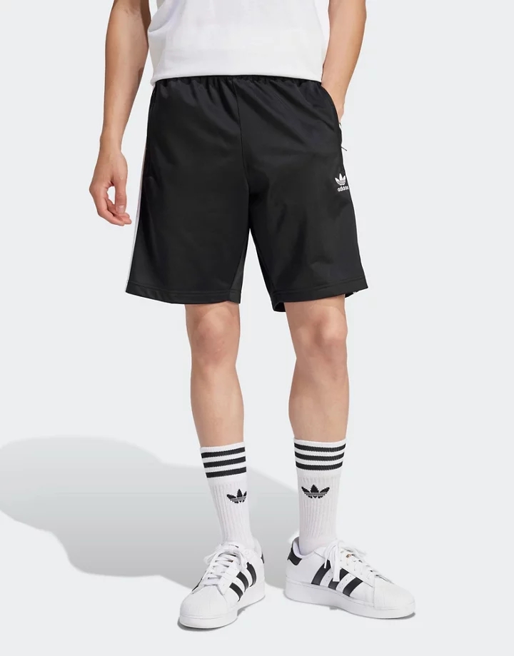 Pantalones cortos negros Adicolor Firebird de adidas Negro/blanco 86mYCErE