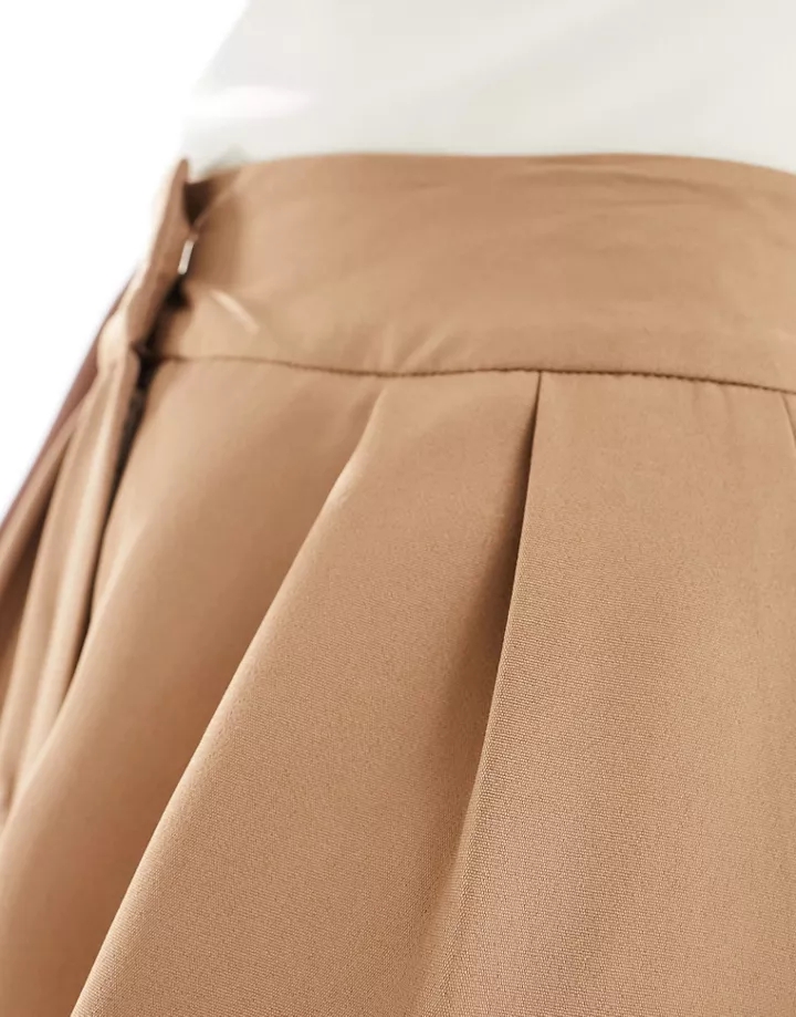 Pantalones color camel de sastre y pernera ancha de Extro & Vert (parte de un conjunto) Camel 8hXa22EL