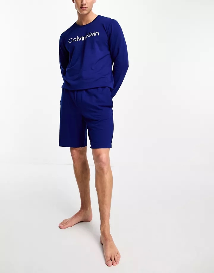 Pantalones cortos de pijama azules de Calvin Klein Azul 8iWFnZ1j