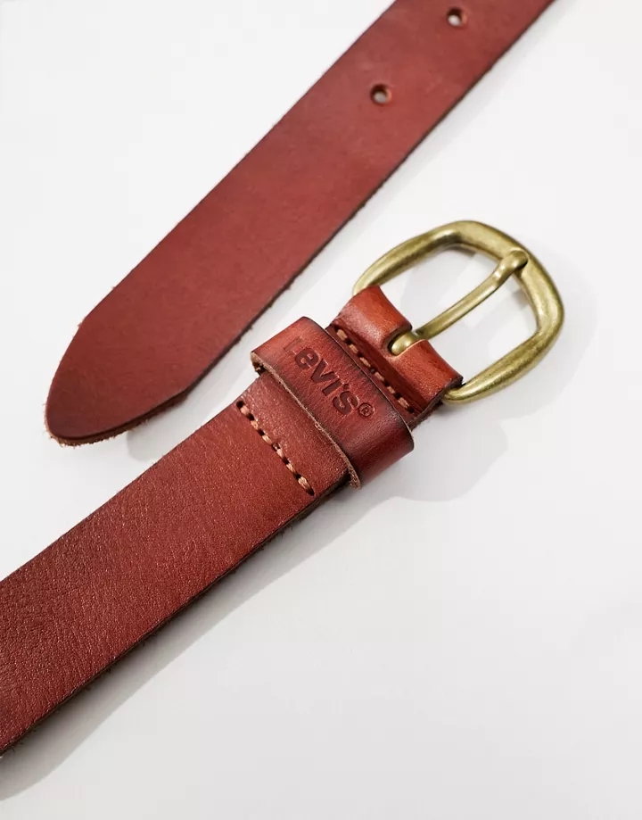 Cinturón marrón de cuero trenzado de Levi´s Marrón 8pfWzTFj