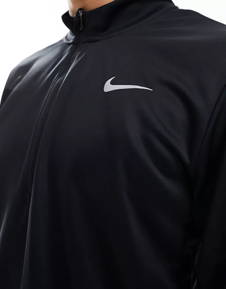 Camiseta negra con media cremallera Dri-FIT Pacer de Nike Running Negro 98djKLi2