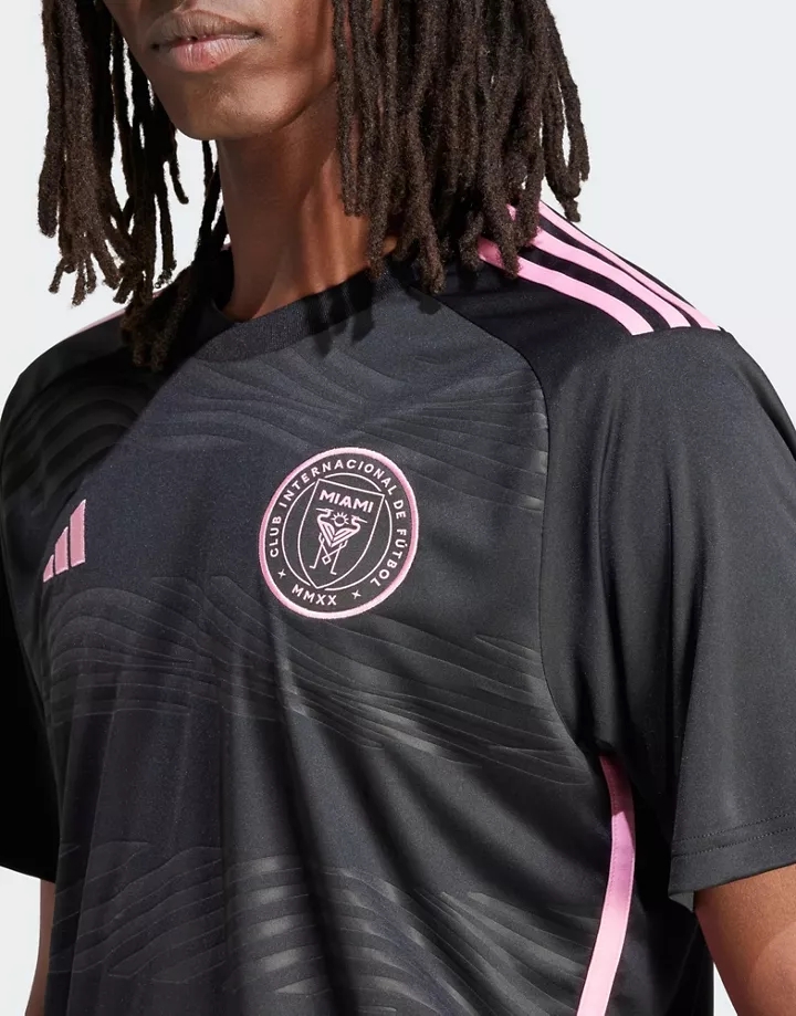 Camiseta negra con diseño de segunda equipación del Inter Miami CF 23/24 de adidas Negro/rosa maravilla A9Q7leWT