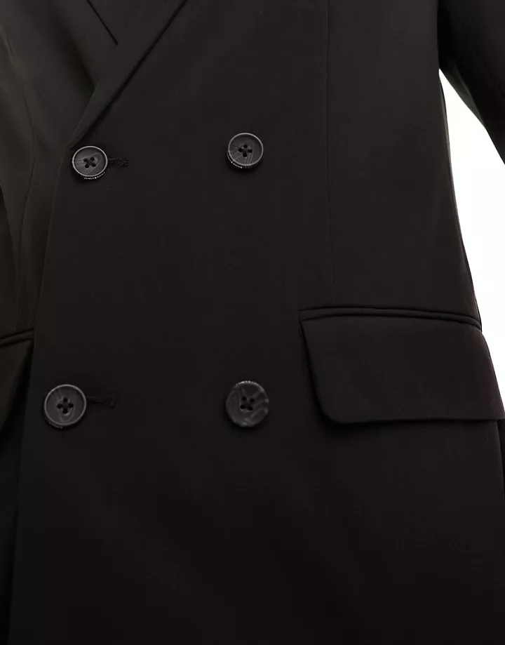 Chaqueta de traje negra con doble botonadura de Only & Sons Negro AaYWWi6t