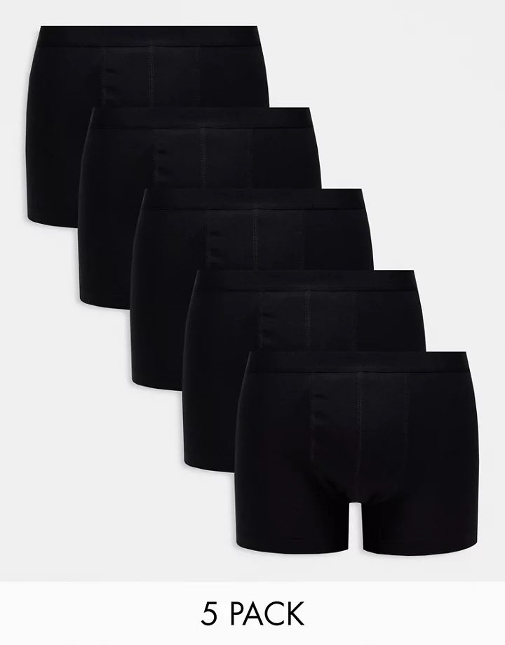 Pack de 5 calzoncillos negros de algodón de DESIGN Negr